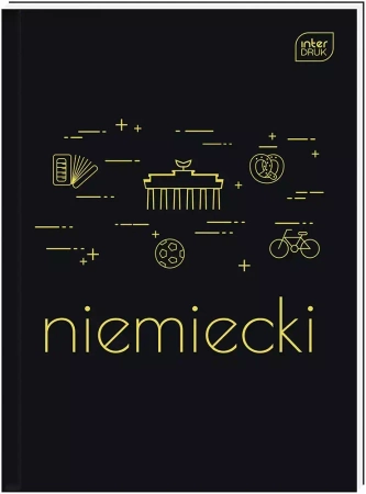 Brulion tematyczny J. NIEMIECKI A5 80k zeszyt TWARDA OKŁADKA ze ściągą - Interdruk