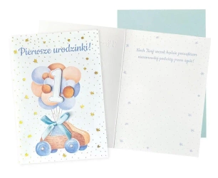 Karnet B6 Urodziny Roczek (autko) - Kukartka