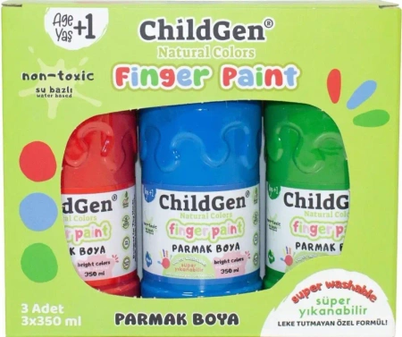 Farby do malowania palcami 3x350ml - ChildGen