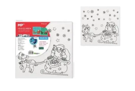 Płótno do kolorowania Mikołaj 20x20cm - MP Main Paper
