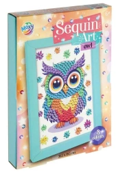 Obraz cekinowy z ramą Sowa - Grafix