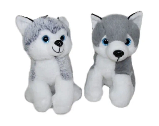 Pies husky z głosem 20cm MIX - Sun-Day