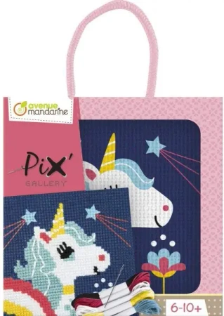 Wyszywanka Pix Gallery Jednorożec - AVENUE MANDARINE