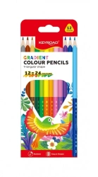 Kredki ołówkowe gradientowe 12 kolorów - Keyroad