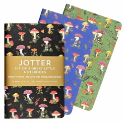 Notatniki Jotter Grzyby 9x14cm (3szt) - Peter Pauper Press