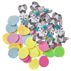 Naklejki z pianki króliczki i pisanki 44szt - Dalprint