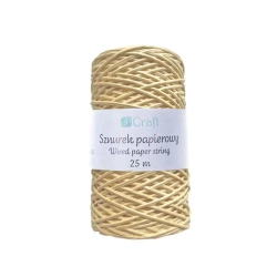 Sznurek papierowy z drucikiem 25m kraft - Dalprint dpCraft