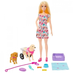 Barbie z pieskami + akcesoria - Mattel