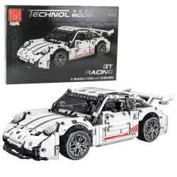 Klocki Samochód GT Racing Biały 1:14 1268el - Leantoys