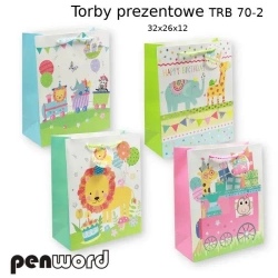 Torebka prezentowa 32x26x12cm MIX - Penword