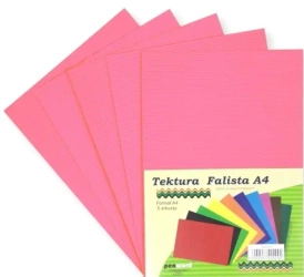 Tektura A4 falista różowa 5szt - Penword