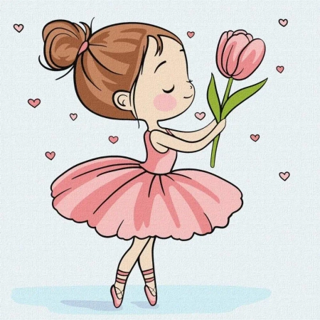 Malowanie po numerach - Wiosenna baletnica Kids - Ideyka