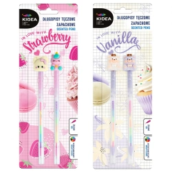 Długopis tęczowy zapach z figurką 2szt mix KIDEA - DERFORM