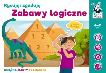 Kapitan Nauka. Zabawy logiczne. Rysuję i zgaduję - Monika Sobkowiak, Beata Żurawska