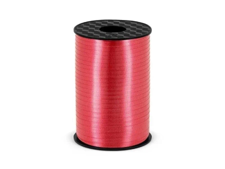 Wstążka plastikowa czerwona 5mmx225m - PartyDeco