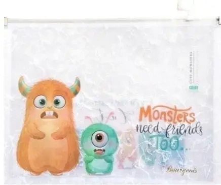 Teczka A4+ z plastikowym suwakiem Potworki FRESH