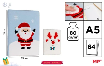 Notatnik A5/64K gładki świąteczny MIX - MP Main Paper