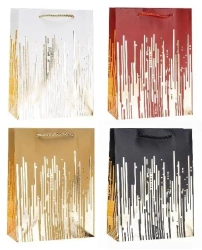 Torebka ozdobna 26x32x10cm hot-stamp mix ROZETTE