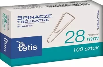 Spinacze biurowe 28mm GS180-B (100szt) - Tetis