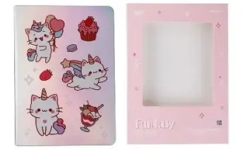 Notes holograficzny kotki jednorożce 19x13,5cm - MP Main Paper