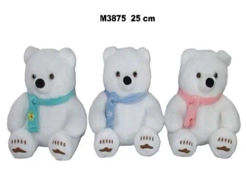 Miś polarny w szaliku 25cm MIX - Sun-Day