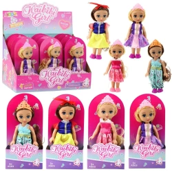 Mini laleczka księżniczka z akcesoriami 17cm MIX - Leantoys
