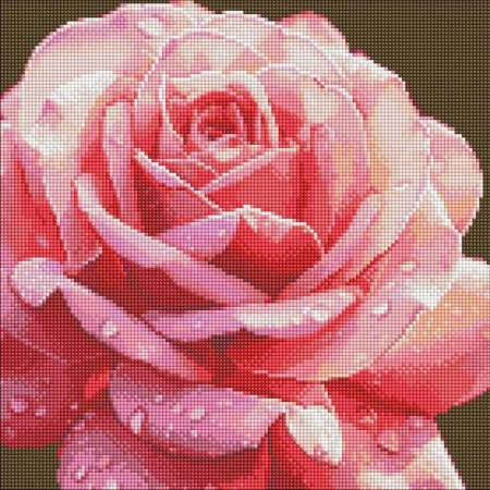 Diamentowa mozaika - Doskonała róża 40x40cm - Ideyka