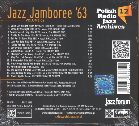 Polish Radio Jazz Archives Vol. 12 - Jazz Jamboree`63 Vol. 1 (Digipack)