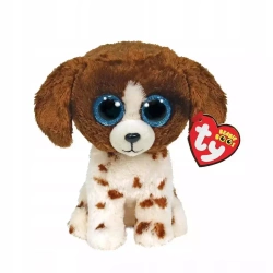 TY BEANIE BOOS MUDDLES - brązowo / biały pies 15cm 36249