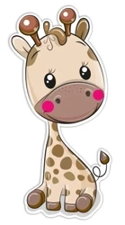 Dekoracja ścienna z serii zwierzątka - ŻYRAFKA