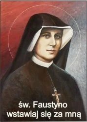 Magnes na lodówkę - Św. Faustyna - Petrus