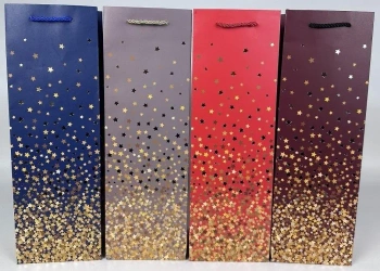 Torebka prezentowa na butelkę MIX - Kalpol