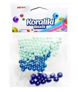 Koraliki do nawlekania 3 odcienie niebieskiego 36g - Brewis