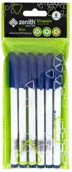 Długopis ze skuwką 0,5 mm Zenith Gliss niebieski 6szt. - ASTRA art-pap