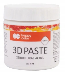 Pasta strukturalna 3D akrylowe biała HAPPY COLOR - GDD