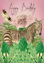 Karnet B6 z kopertą Urodziny Zebra - Madame Treacle