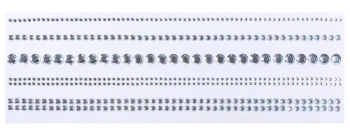 Dżety samoprzylepne srebrne paski 30cm 5szt - Brewis