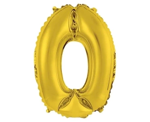 Balon foliowy 0 złoty 35cm - Godan