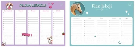 Plan lekcji A4 Girls mix (10szt) - INTERDRUK