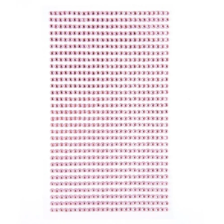 Kryształki samoprzylepne light pink 3mm 806szt - Dalprint