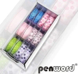 Wstążka ozdobna samoprzylepna 1,5cmx1m (12szt) - Penword
