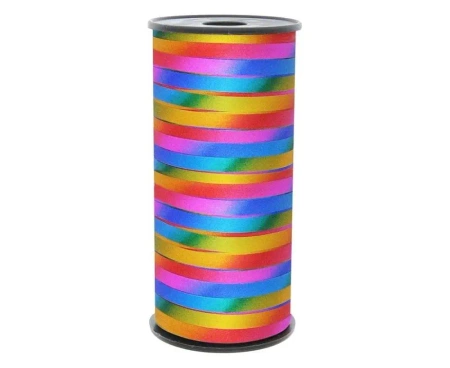 Tasiemka brokatowa tęczowa 92m - Godan