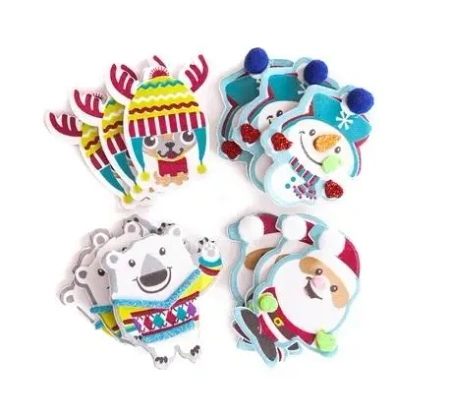 Naklejki z pianki świąteczni przyjaciele 12szt - Dalprint dpCraft