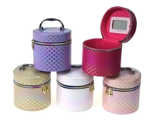 Kuferek S z lusterkiem na zamek 14x14x13cm MIX - ADAR