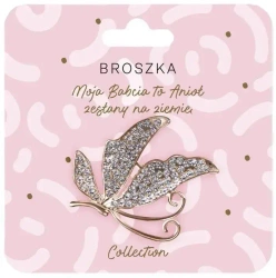 Broszka motyl Moja Babcia to Anioł - Be-Happy Gifts