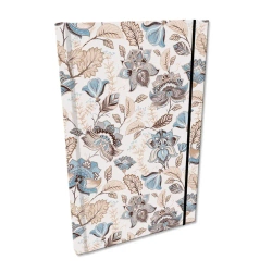 Notes A5 kratka z gumką Soft Touch Paisley kwiaty kawowe - EV-Corp