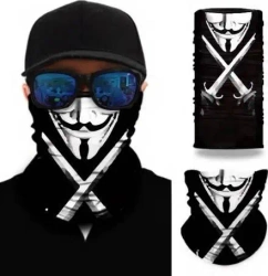 Chusta bandana antybakteryjna - miecze Anonymous - Nice Idea