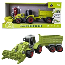 Traktor z łyżką i przyczepą do skręcania - Askato