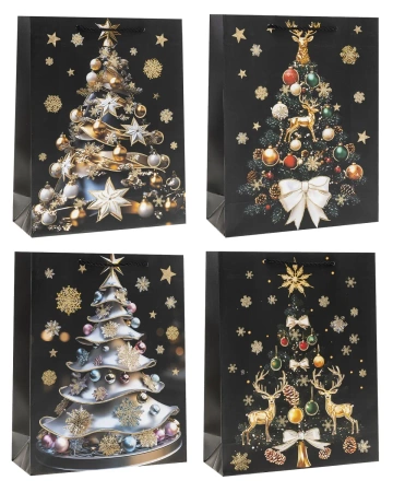 Torebka prezentowa L Boże Narodzenie mix - Rozette