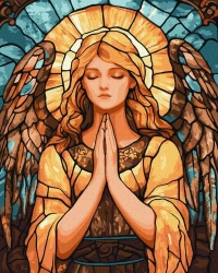 Malowanie po numerach - Witraż. Proszę niebo 40x50 - Ideyka